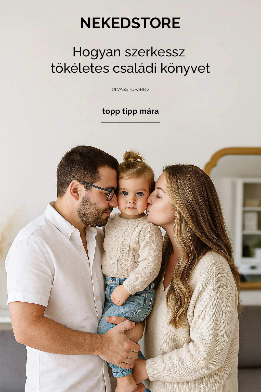 Nekedstore családi fotókönyv plakát, modern designnal és családi emlékekkel